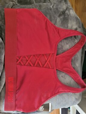 Red Crisscross Racerback Sports Bra